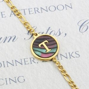 Personalized Letter T Chain Bracelet